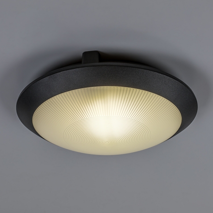 Rabalux - Außen-Deckenleuchte mit Bewegungsmelder 1xE27/9W/230V IP65 Ø 30 cm schwarz