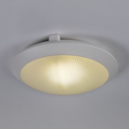 Rabalux - Außen-Deckenleuchte mit Bewegungsmelder 1xE27/9W/230V IP65 Ø 30 cm weiß