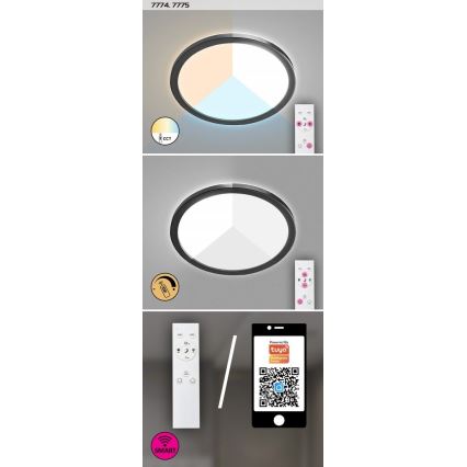 Rabalux - dimmbare LED-Außen-Deckenleuchte LED/15W/230V Wi-Fi Tuya 2700-6500K IP44 + Fernbedienung