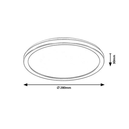 Rabalux - dimmbare LED-Außen-Deckenleuchte LED/15W/230V Wi-Fi Tuya 2700-6500K IP44 + Fernbedienung