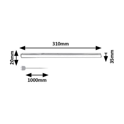 Rabalux - LED-Küchenunterbauleuchte LED/4W/230V 3000/4000K schwarz