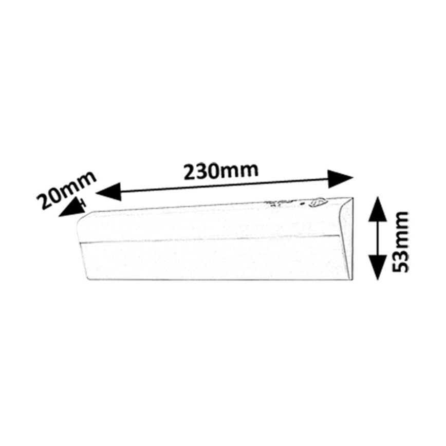 Rabalux - LED-Küchenunterbauleuchte mit Bewegungssensor LED/0,5W/3xAA