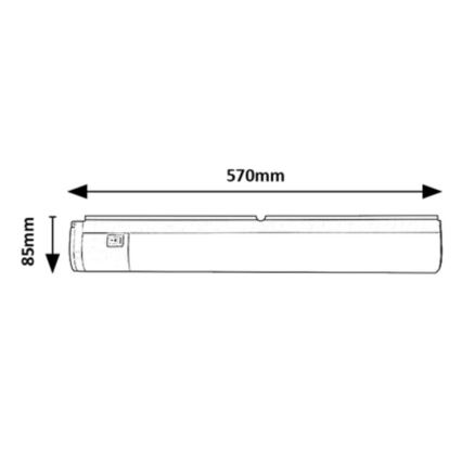 Rabalux - LED-Küchenunterbauleuchte mit Steckdose LED/17W/230V 4000K IP44 weiß 57 cm