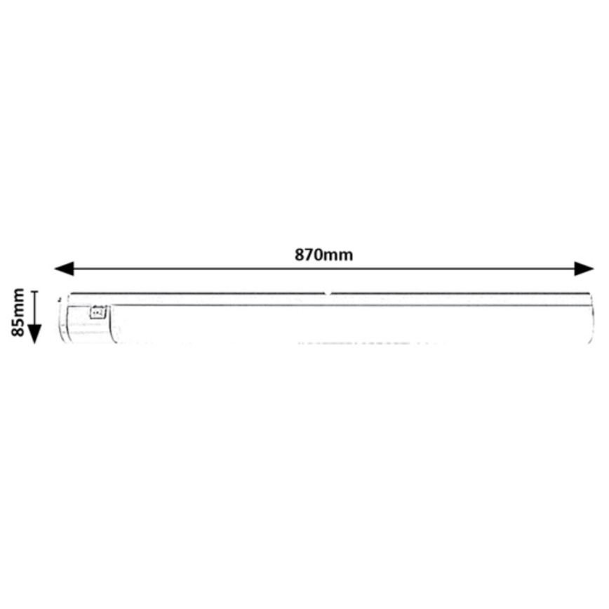 Rabalux - LED-Küchenunterbauleuchte mit Steckdose LED/20W/230V 4000K IP44 schwarz 87 cm