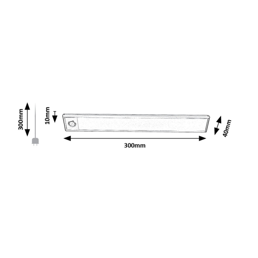 Rabalux - Aufladbare LED-Küchenunterbauleuchte mit Sensor LED/2W/3,7V 1100mAh 4000K