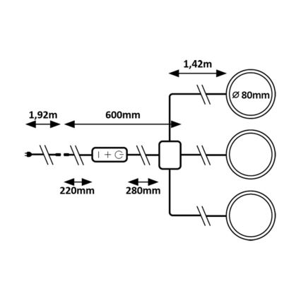 Rabalux - Set 3x dimmbare LED-Schrankleuchten LED/1W/230V 4000K