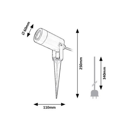 Rabalux - Außenleuchte 1xGU10/4W/230V IP65