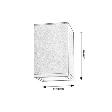 Rabalux - Außenstrahler 1xGU10/35W/230V quadratisch IP54