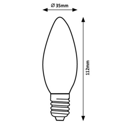 Rabalux - LED-Glühbirne C35 E14/2W/230V 4000K Energieklasse A