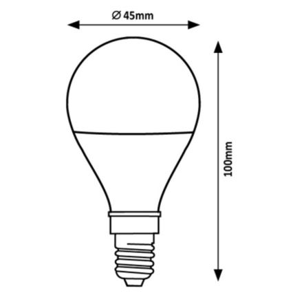 Rabalux - LED-Glühbirne G45 E14/2W/230V 4000K Energieklasse A