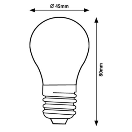 Rabalux - LED-Glühbirne G45 E27/2W/230V 3000K Energieklasse A