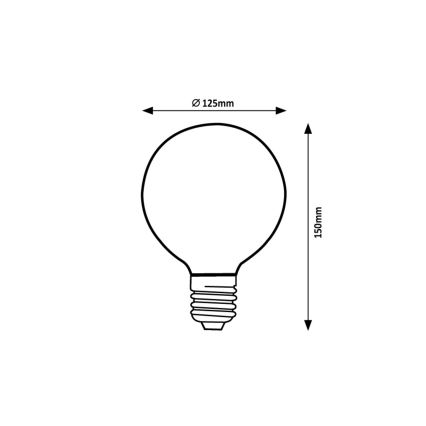 Rabalux - LED-Glühlampe G125 E27/5W/230V 1800K