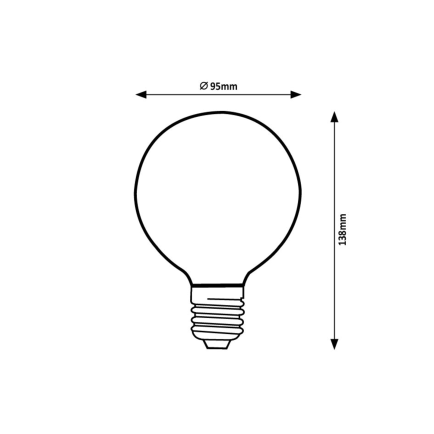 Rabalux - LED-Lampe FILAMENT G95 E27/7W/230V 2700K
