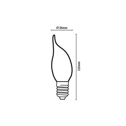 Rabalux - LED-Leuchtmittel FILAMENT CF35 E14/6W/230V 4000K