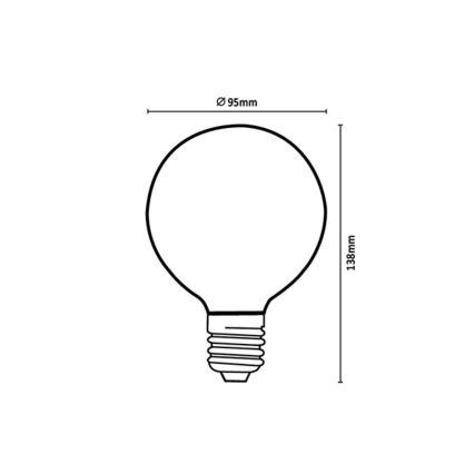 Rabalux - LED-Glühbirne FILAMENT G95 E27/6W/230V 3000K