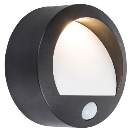 Rabalux - LED Außen-Wandleuchte mit Sensor LED/1,5W/3xAA IP44 schwarz