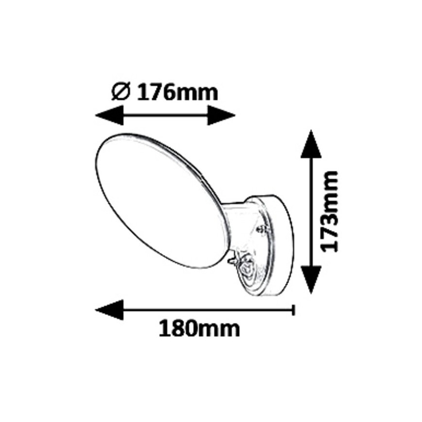 Rabalux 8135 - LED Außen-Wandleuchte mit Sensor VARNA LED/12W/230V IP54