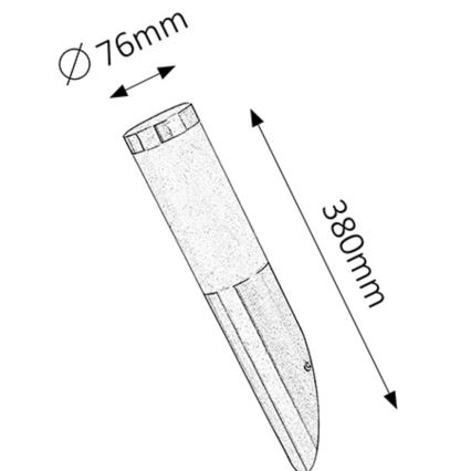 Rabalux - Außenwandleuchte TORCH 1xE27/25W