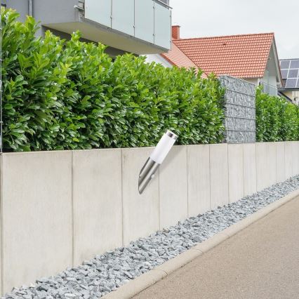 Rabalux 8266 - Wandleuchte mit Sensor INOX TORCH 1xE27/60W