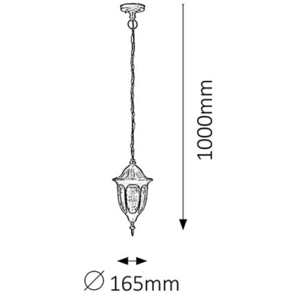 Rabalux - Außenleuchte 1xE27/60W/230V IP43 schwarz