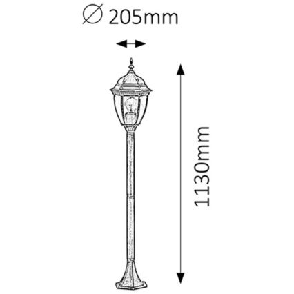 Rabalux - Außenleuchte 1xE27/100W/230V IP44 113 cm