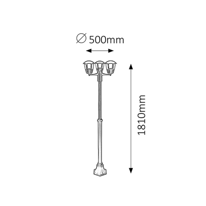 Rabalux - Außenleuchte 3xE27/60W/230V IP44 1,81 m