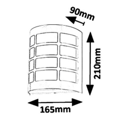 Rabalux 8799 - Außen Wandbeleuchtung SEVILLA 1xE27/11W/230V IP44