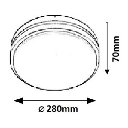 Rabalux - LED-Außen-Deckenleuchte HAMBURG LED/12W/230V IP44