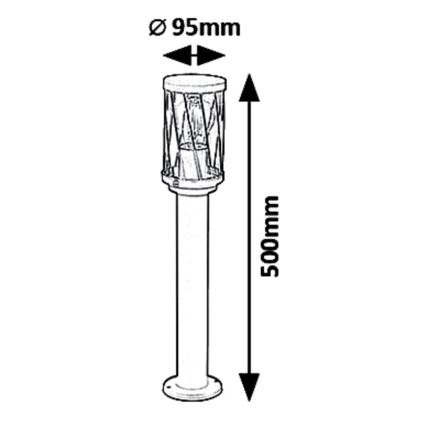 Rabalux 8889 - Aussenlampe BUDAPEST 1xE27/40W/230V IP44