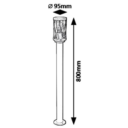 Rabalux 8890 - Aussenlampe BUDAPEST 1xE27/40W/230V IP44