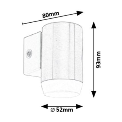 Rabalux - LED Auβen-Wandbeleuchtung LED/4W/230V IP44