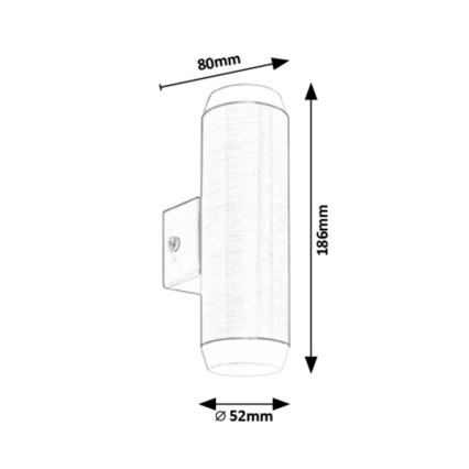 Rabalux - LED Auβen-Wandbeleuchtung 2xLED/4W/230V IP44 bronze