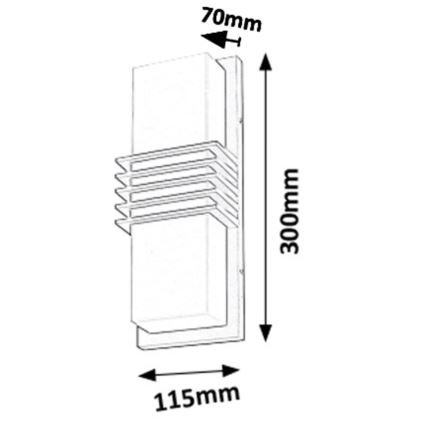 Rabalux - LED Auβen-Wandbeleuchtung LED/12W/230V IP44 800lm 4000K