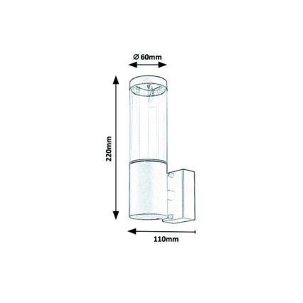 Rabalux - Außenwandleuchte 1xGU10/7W/230V IP44