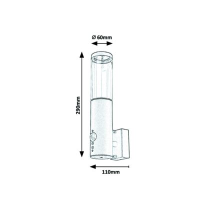 Rabalux - Außenwandleuchte mit Sensor 1xGU10/7W/230V IP44