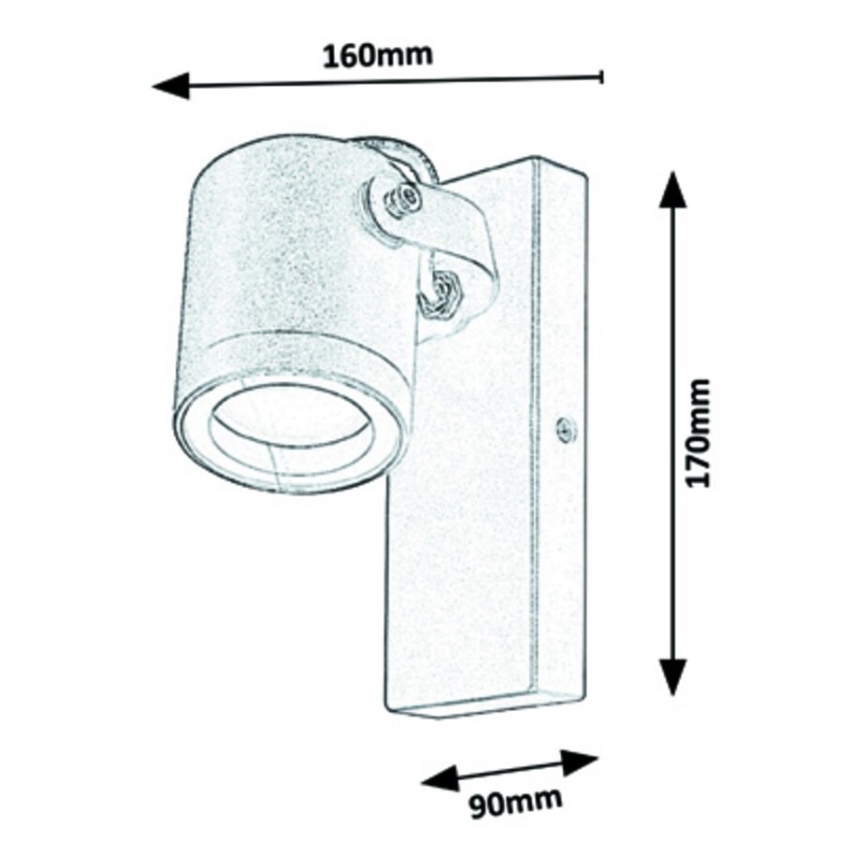 Rabalux - Außenwandstrahler 1xGU10/35W/230V IP44