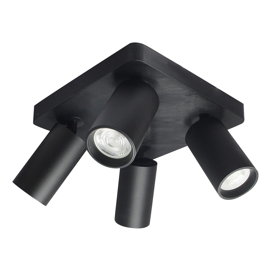 Rabalux - Deckenstrahler 4xGU10/7W/230V schwarz