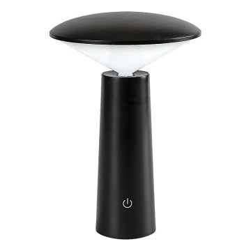 Rabalux - Dimm- und aufladbare LED-Tischleuchte mit Touch-Funktion POLPERRO LED/3W/3,7V 1200mAh schwarz