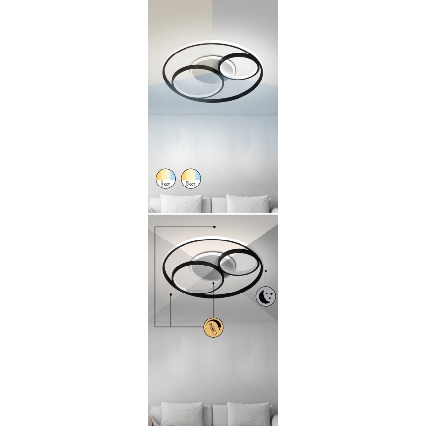 Rabalux - Dimmbare LED-Deckenleuchte LED/50W/230V 3000-6000K + Fernbedienung