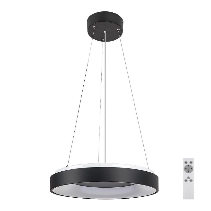 Rabalux - Dimmbare LED-Hängeleuchte an Schnur LED/38W/230V 3000-6500K schwarz + Fernbedienung