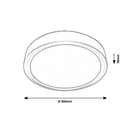 Rabalux - Dimmbare LED-RGB-Deckenleuchte mit Sensor LED/28W/230V 2700-5000K + Fernbedienung