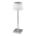Rabalux - Dimmbare und aufladbare LED-Tischleuchte LED/4W/3,7V 1800 mAh 3000-5000K IP44 silbern