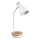 Rabalux - Dimmbarer Touch-Tischleuchte mit kabelloser Ladefunktion 1xE14/25W/230V Gummibaum