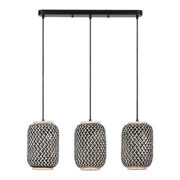 Rabalux - Hängeleuchte an Kabel 3xE27/40W/230V Rattan