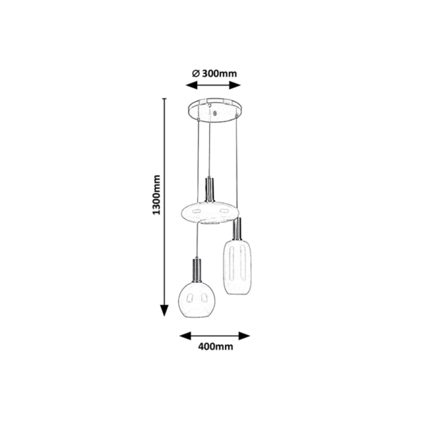 Rabalux - Kronleuchter an Schnur 3xE27/60W/230V