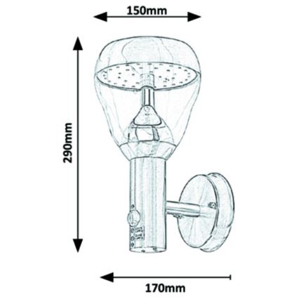 Rabalux - LED Außenwandleuchte mit Sensor LED/8,5W/230V IP44