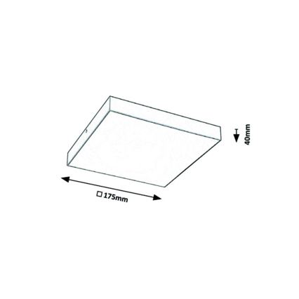 Rabalux - LED-Deckenleuchte LED/18W/230V 3000-6000K IP44 Schwarz