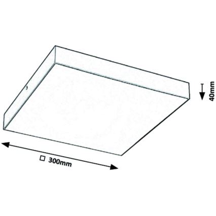 Rabalux - LED-Deckenleuchte LED/24W/230V 3000-6000K IP44 schwarz