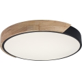 Rabalux - LED-Deckenleuchte LED/24W/230V 4000K schwarz/Eiche Ø 41 cm