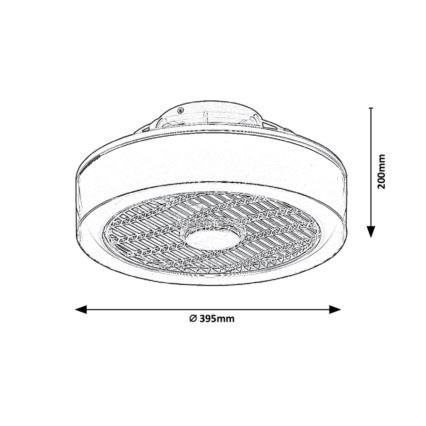 Rabalux - LED Dimmbare Deckenleuchte mit Ventilator LED/30W/230V + FB 3000-6000K